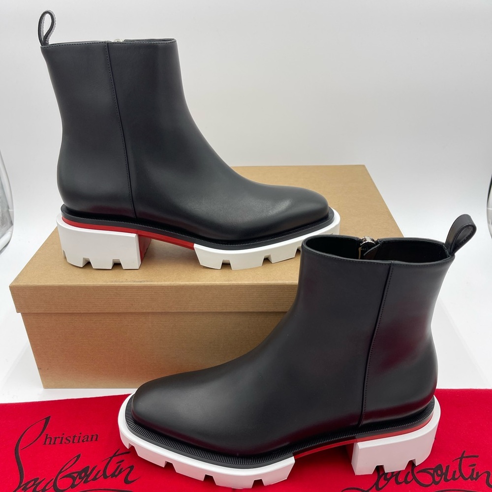 CHRISTIAN LOUBOUTIN Maxiboot Leather Chelsea Boots 39.5 - Picture 2 of 9